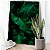 Quadro Decorativo Flutuante Botânico Folhas Verdes Fundo Preto - Imagem 2