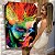 Quadro Decorativo Flutuante Beleza Feminina Mulher com Maquiagem Neon Fundo Preto - Imagem 1