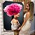 Quadro Decorativo Flutuante Beleza Feminina Mulher com Rosa na Cabeça - Imagem 1