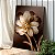 Quadro Decorativo Canvas Floral Gold Esmeralda Branca Vertical - Imagem 3