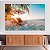Quadro Decorativo Canvas Paisagem Praia Por do Sol Horizontal - Imagem 5
