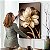 4000] Quadro Decorativo Flutuante Floral Dourado com Pérolas Vertical - Imagem 4
