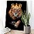 Quadro Decorativo Flutuante Leão de Juda Rei com Coroa - Imagem 3