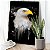 Quadro Decorativo Flutuante Animais Arte Abstrata de Águia Cabeça Branca Vertical - Imagem 2