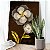 Quadro Decorativo Canvas Floral Abstrato Gold Vertical - Imagem 2