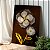 Quadro Decorativo Canvas Floral Abstrato Gold Vertical - Imagem 3