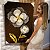 Quadro Decorativo Canvas Floral Abstrato Gold Vertical - Imagem 6