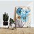 Quadro Decorativo Flutuante Floral Flores Azuis Pintura a Óleo Vertical - Imagem 3