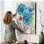 Quadro Decorativo Flutuante Floral Flores Azuis Pintura a Óleo Vertical - Imagem 4