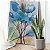 Quadro Decorativo Flutuante Floral Flores Azuis Pintura a Óleo Vertical - Imagem 2