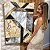 Quadro Decorativo Flutuante Abstrato Mosaico Orgânico Preto, Branco e Dourado Vertical - Imagem 1