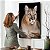 Quadro Decorativo Flutuante Animal Selvagem Puma com olhos verdes Perfil Vertical - Imagem 4
