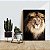 Quadro Decorativo Flutuante Animal Selvagem Leão de Perfil com Juba Grande Vertical - Imagem 3