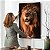 Quadro Decorativo Flutuante Animal Selvagem Leão Rei da Floresta Imponente Vertical - Imagem 4