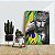 Quadro Decorativo Flutuante Religioso Jesus com a Bandeira do Brasil Vertical - Imagem 3