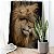 Quadro Decorativo Flutuante Animais Selvagens Carinho da Familia Leão Vertical - Imagem 2