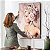 Quadro Decorativo Flutuante Beleza Feminina Mulher com Flores Cobrindo o Cabelo Vertical - Imagem 4