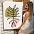 Quadro Decorativo Flutuante Composição Abstrata de Folha com Cores Vertical - Imagem 1