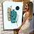 Quadro Decorativo Flutuante Composição Abstrata de Folhas com Cores Vertical - Imagem 1