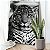 Quadro Decorativo Flutuante Animal Selvagem Face Onça Pintada em Preto e Branco Vertical - Imagem 2