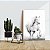 Quadro Decorativo Flutuante Animal Cavalo Preto e Branco Vertical - Imagem 3