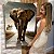 Quadro Decorativo Flutuante Animal Selvagem Elefante Caminhando na Estrada Vertical - Imagem 1
