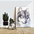 Quadro Decorativo Flutuante Animal Selvagem Lobo Olhos Amarelos Vertical - Imagem 3