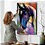 Quadro Decorativo Flutuante Animal Arte Abstrata Pintura de Cavalo Colorido Vertical - Imagem 4