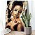 Quadro Decorativo Flutuante Mulher Beleza Feminina Maquiagem Dourada Brilho Gold Vertical - Imagem 2
