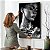 Quadro Decorativo Flutuante Mulher Beleza Feminina Preto e Cinza Shine Vertical - Imagem 4