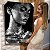 Quadro Decorativo Flutuante Mulher Beleza Feminina Preto e Cinza Shine Vertical - Imagem 1