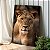 1017] Quadro Decorativo Canvas Animal Selvagem Leoa Colorida Vertical - Imagem 1