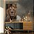 1017] Quadro Decorativo Canvas Animal Selvagem Leão Vertical - Imagem 3