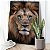 4004] Quadro Decorativo Flutuante Animal Silvestre Leão Colorido - Imagem 2
