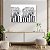 Quadro Decorativo Flutuante Floral Campo de Copo de Leite Preto e Branco Horizontal - Imagem 3