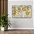 Quadro Decorativo Flutuante Floral de Flores Douradas Horizontal - Imagem 2