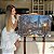 Quadro Decorativo Flutuante Anoitecer na Cidade na Neve Horizontal - Imagem 1