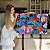 Quadro Decorativo Flutuante Arte Abstrata Penas Coloridas Variadas Horizontal - Imagem 1