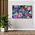 Quadro Decorativo Flutuante Arte Abstrata Penas Coloridas Variadas Horizontal - Imagem 2