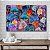 Quadro Decorativo Flutuante Arte Abstrata Penas Coloridas Variadas Horizontal - Imagem 4