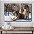 Quadro Decorativo Flutuante Animais Selvagens Tigres na Floresta Nevada Horizontal - Imagem 4
