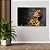 Quadro Decorativo Flutuante Mulher Dourada com Flores Woman Gold Horizontal - Imagem 2