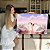 Quadro Decorativo Flutuante Romântico Casal de Cisne Branco em Lago Horizontal - Imagem 1