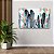 Quadro Decorativo Flutuante Arte Abstrata Penas e Formas Geométricas Coloridas Horizontal - Imagem 2