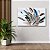 Quadro Decorativo Flutuante Arte Abstrata Penas Coloridas Grandes Horizontal - Imagem 3