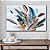 Quadro Decorativo Flutuante Arte Abstrata Penas Coloridas Grandes Horizontal - Imagem 4