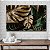 Quadro Decorativo Flutuante Costela De Adão Dourada e Verde Horizontal - Imagem 4