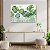 Quadro Decorativo Flutuante Arte Abstrata Folhas Costela De Adão Verdes Horizontal - Imagem 3