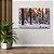 Quadro Decorativo Flutuante Paisagem de Floresta com Árvores Secas na Neve Horizontal - Imagem 2