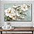 Quadro Decorativo Flutuante Floral Pintura de Orquídeas Brancas Horizontal - Imagem 4
